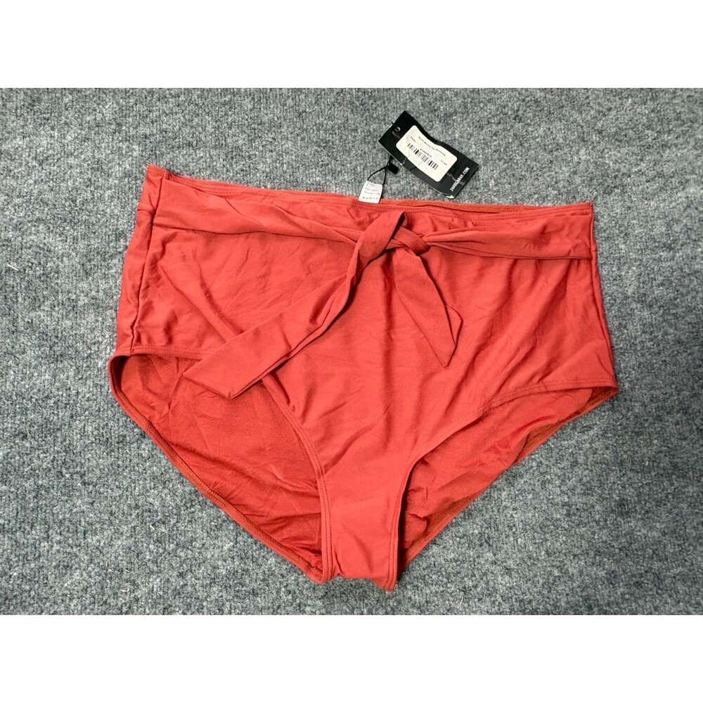 Janela Bay Swimsuit Bottoms Womens XXXL Rust Waist Tie Bottoms NEW